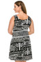 Stretchy Abstract Print Short Dress