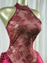 Crimson Lace Hourglass Dress​​