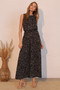 Ink Spot Sleeveless Bubble Jumpsuit