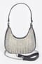 Hot Fix Stones Rhinestones Fringe Hobo Bag