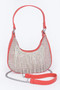 Hot Fix Stones Rhinestones Fringe Hobo Bag