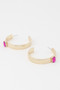 Cubic Rhinestone Hoop Earrings