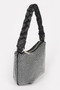 Hot Fix Stone Twisted Handle Small Hobo Bag
