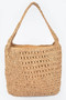 Faux Straw Oversized Shoulder Bag