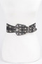 Multi Metal Studded Plus Size Elastic Belt