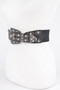 Multi Metal Studded Plus Size Elastic Belt