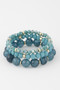 Triple Crystal Beaded Bracelet