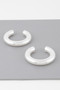 Polished Cream Hoop Earrings