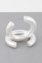 Polished Cream Hoop Earrings