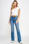 Tummy Control Mid Rise Skinny Bootcut​