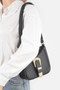 Vegan Metal Buckle Shoulder Bag​