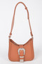 Vegan Metal Buckle Shoulder Bag​