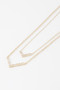 Double Crystal V Necklace