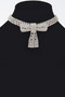 Rhinestone Ribbon Choker