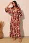 Lucca Leaf Kimono Maxi Dress​