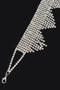 Rhinestone Drop Choker Necklace
