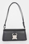 Faux Leather Metal Buckle Shoulder Bag