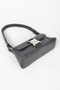 Faux Leather Metal Buckle Shoulder Bag