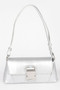 Faux Leather Metal Buckle Shoulder Bag