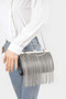 Rhinestone Fringe Metallic Party Clutch