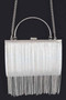 Rhinestone Fringe Metallic Party Clutch