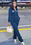 Women'S Letter Embroidery Casual Fashion Sports Tracksuit Two-Piece Set