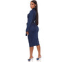 Denim Long Sleeve Slim Fit Maxi Single Breasted Shirt Sexy Women'S Dress