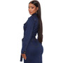 Denim Long Sleeve Slim Fit Maxi Single Breasted Shirt Sexy Women'S Dress