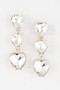 Triple Heart Drop Earrings