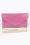 Full Rhinestone Envelope Chain Clutch
