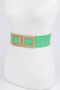 Big Metal Buckle Faux Straw Stretch Belt