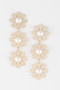 Triple Daisy Drop Earrings