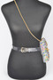 Rhinestone Clear Plus Size Belt Bag W/Chain​