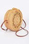Bamboo Round Crossbody Bag