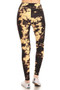 Yoga Style Banded Lined Tie Dye Print Full Length Leggings In A Slim Fitting Style With A Banded High Waist