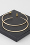 Oversized Flat Metal Hoop Earrings