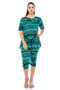 Matching Capri Pant Set In Plus Size​​​​​