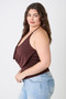 Plus Size Halter Cowl Neck Draped Top​​