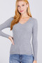V-Neck Viscose Rib Sweater
