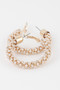 Multi Jeweled Hoop Earrings