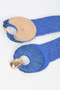 Faux Straw Two Buckle Elastic Belt​