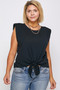 Padded Shoulder Top