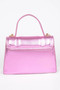 Metallic Top Handle Crossbody Bag