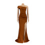 Women's Dress Evening Gown Off Shoulder Slit Sexy Maxi Dress