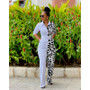 Women's Patchwork Print Jumpsuit