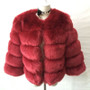 Women's Cropped Long Sleeve Fur Faux Fur Coat