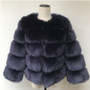 Women's Cropped Long Sleeve Fur Faux Fur Coat