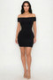 Off Shoulder Mini Dress With Open Back