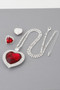 Jeweled Crystal Heart Necklace