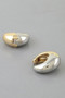 Two Toned Crescent Hoop Earrings